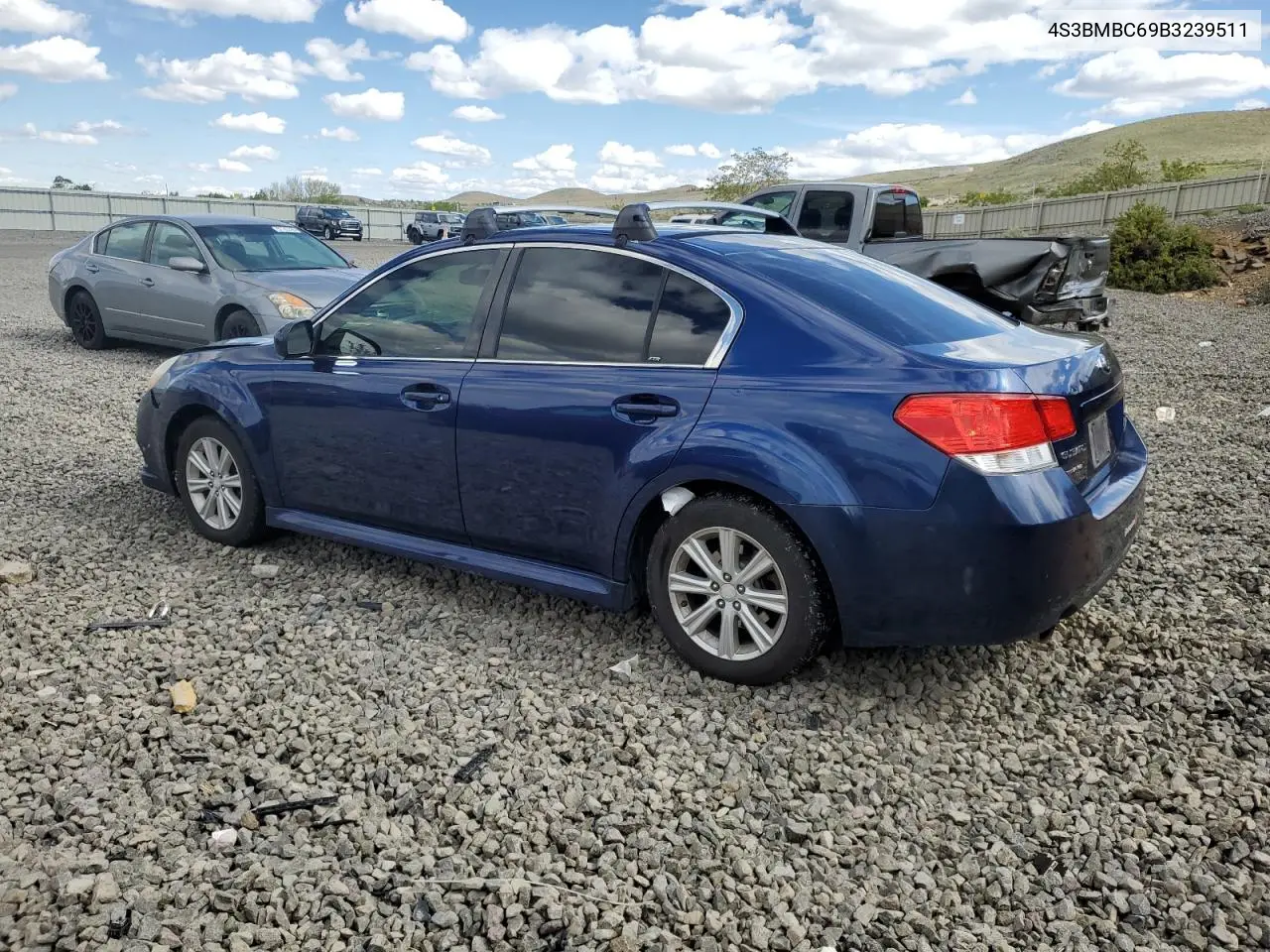 2011 Subaru Legacy 2.5I Premium VIN: 4S3BMBC69B3239511 Lot: 56551205