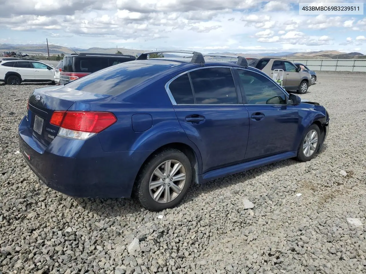2011 Subaru Legacy 2.5I Premium VIN: 4S3BMBC69B3239511 Lot: 56551205