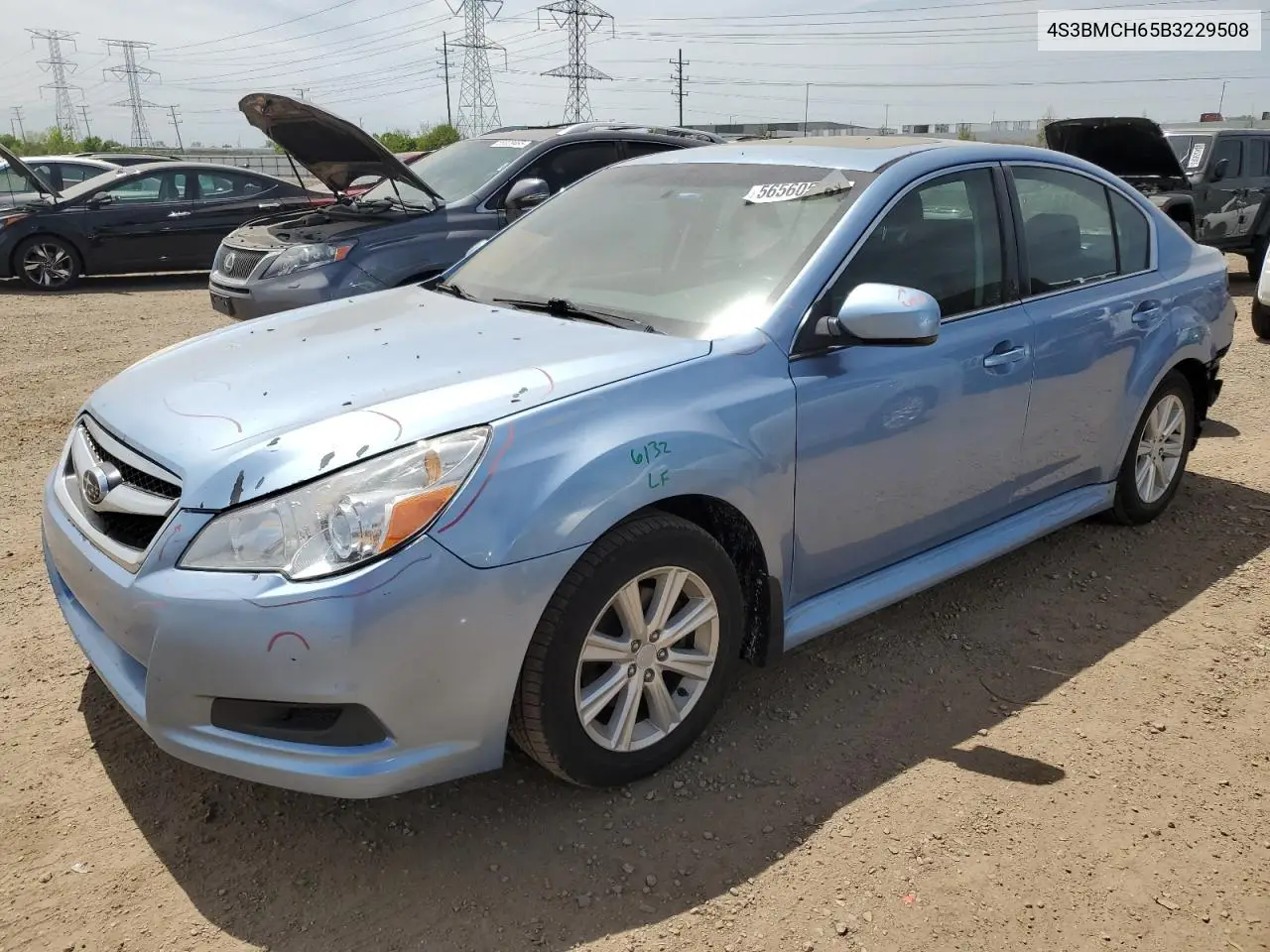 2011 Subaru Legacy 2.5I Premium VIN: 4S3BMCH65B3229508 Lot: 56560535