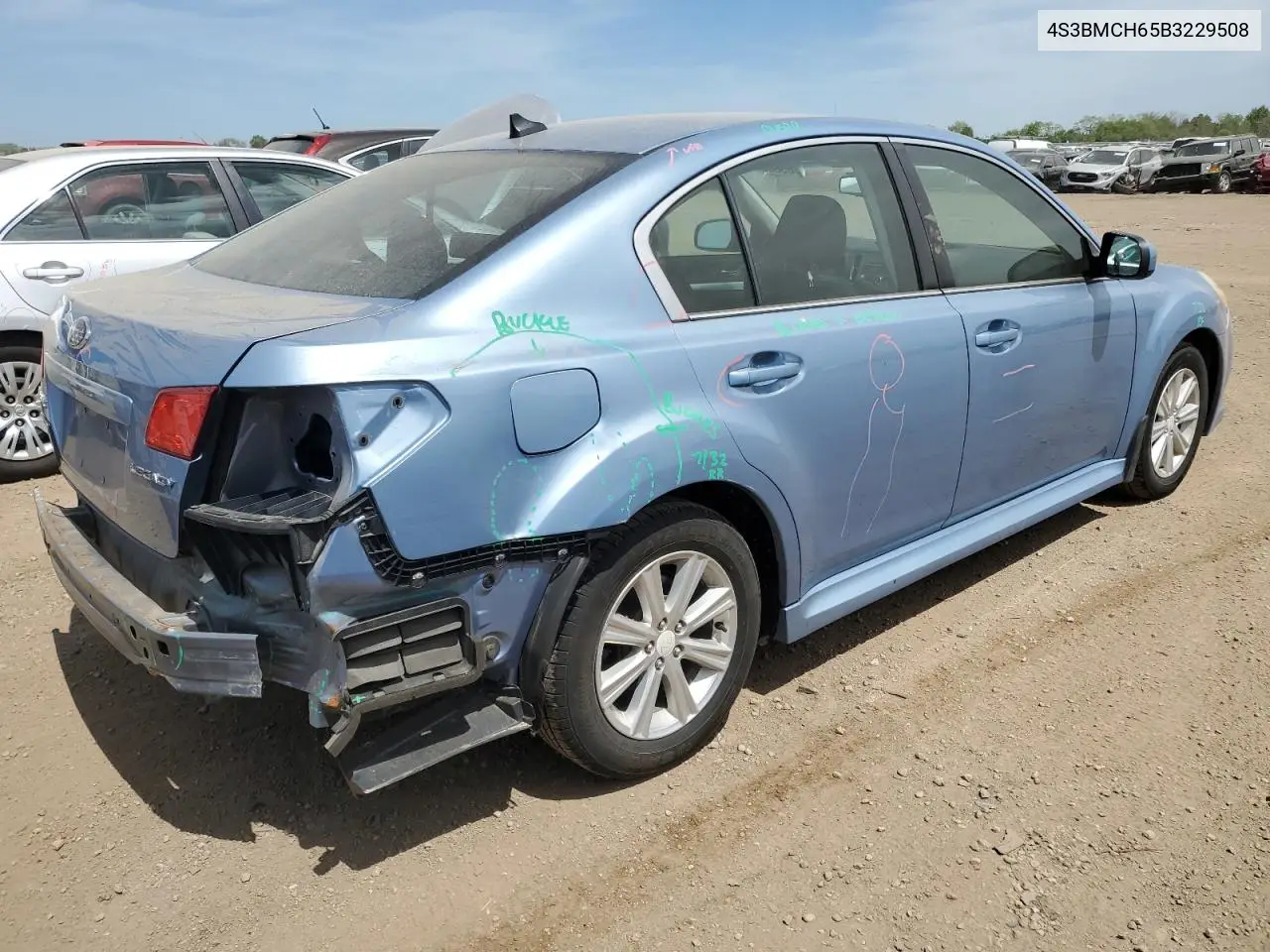 2011 Subaru Legacy 2.5I Premium VIN: 4S3BMCH65B3229508 Lot: 56560535