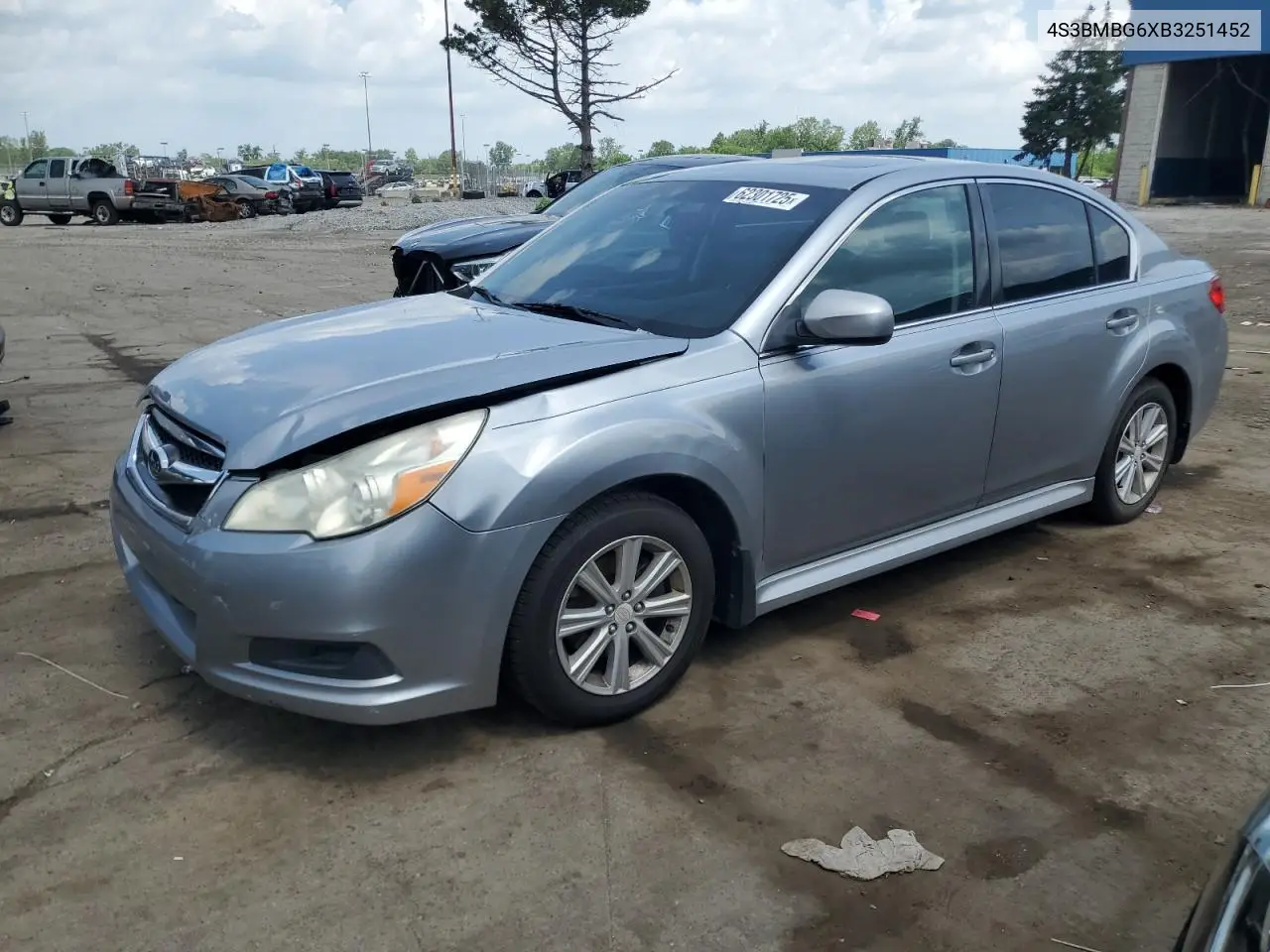 2011 Subaru Legacy 2.5I Premium VIN: 4S3BMBG6XB3251452 Lot: 62301725