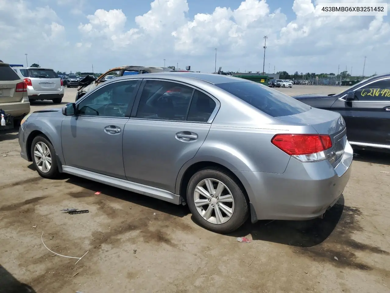 2011 Subaru Legacy 2.5I Premium VIN: 4S3BMBG6XB3251452 Lot: 62301725