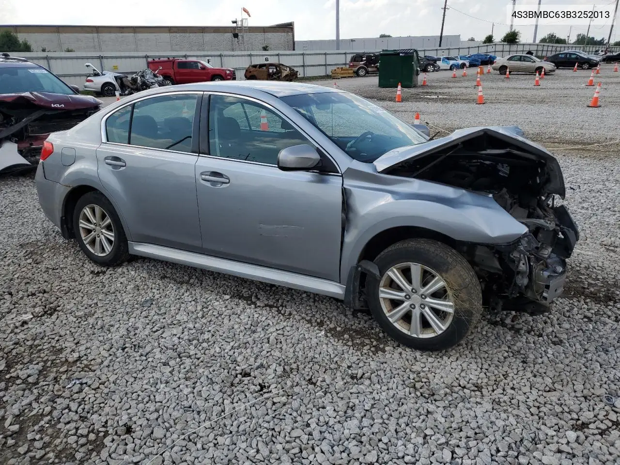 2011 Subaru Legacy 2.5I Premium VIN: 4S3BMBC63B3252013 Lot: 63046065