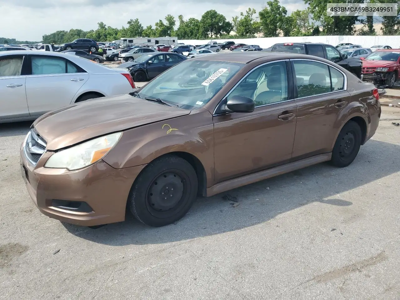 2011 Subaru Legacy 2.5I VIN: 4S3BMCA69B3249951 Lot: 65610755
