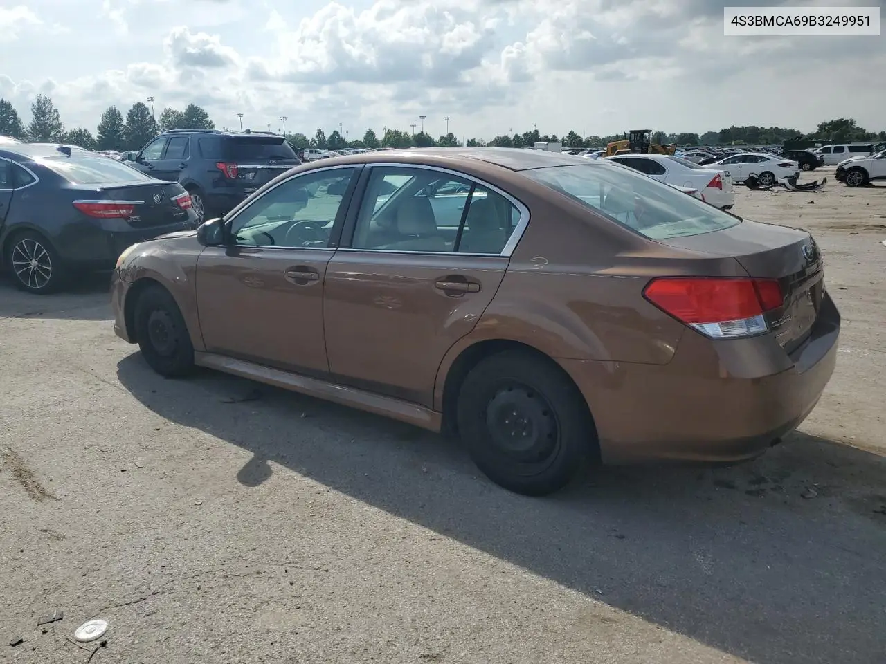 2011 Subaru Legacy 2.5I VIN: 4S3BMCA69B3249951 Lot: 65610755