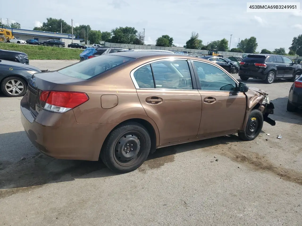 2011 Subaru Legacy 2.5I VIN: 4S3BMCA69B3249951 Lot: 65610755
