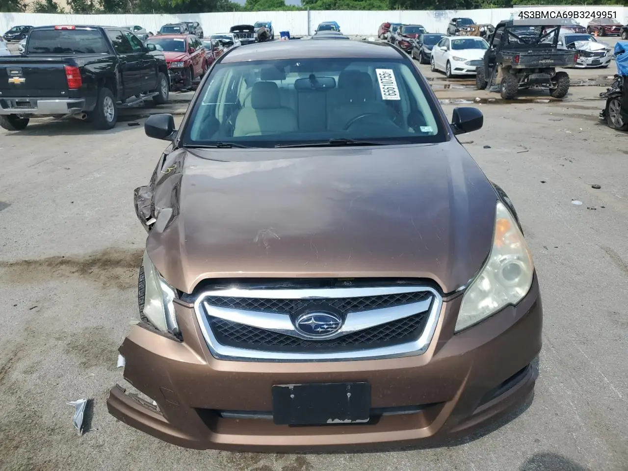 2011 Subaru Legacy 2.5I VIN: 4S3BMCA69B3249951 Lot: 65610755