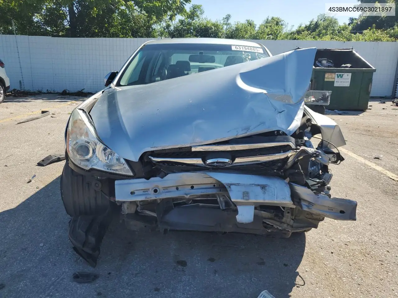 2012 Subaru Legacy 2.5I Premium VIN: 4S3BMCC69C3021897 Lot: 63194885