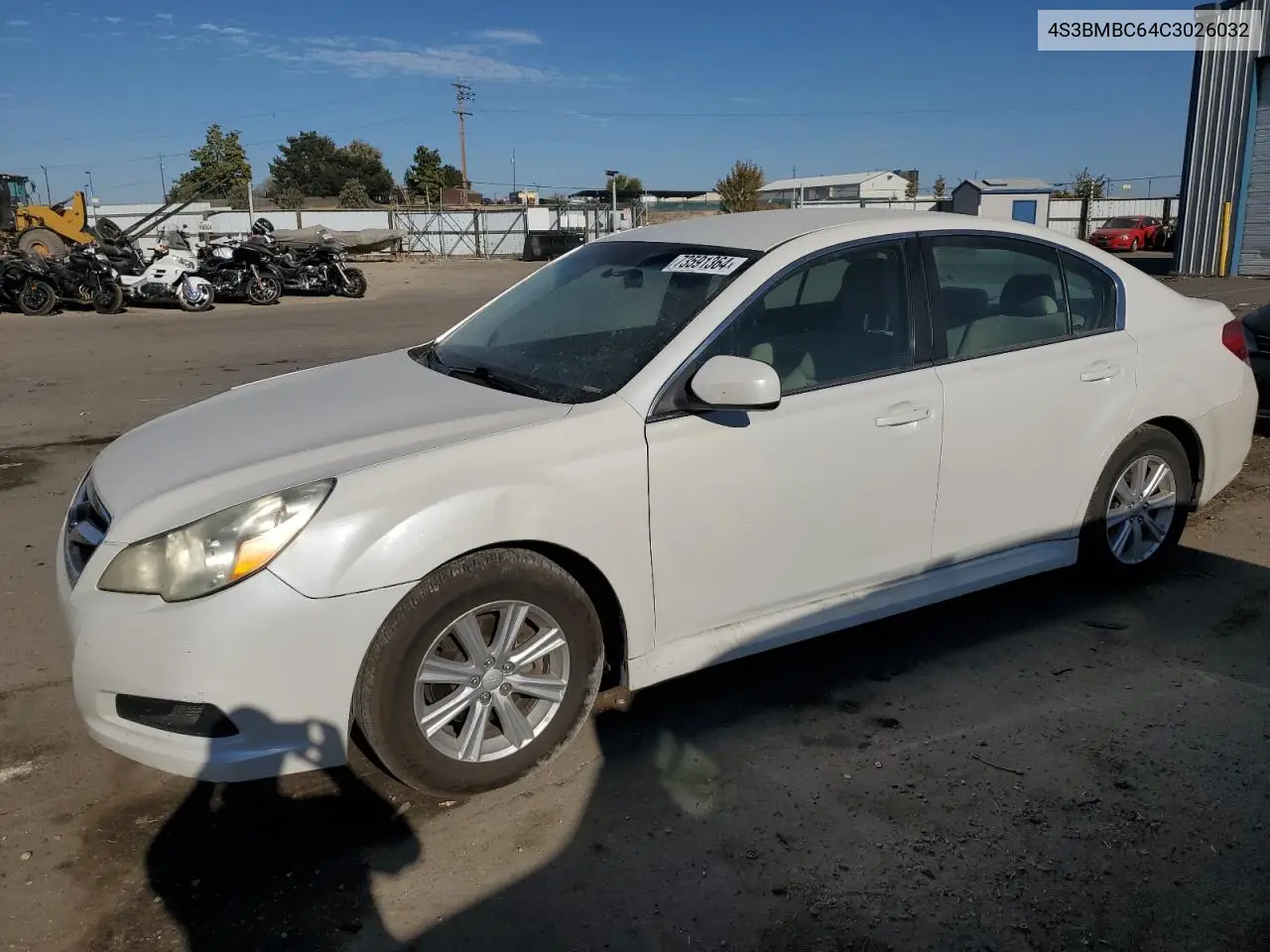 2012 Subaru Legacy 2.5I Premium VIN: 4S3BMBC64C3026032 Lot: 73591364