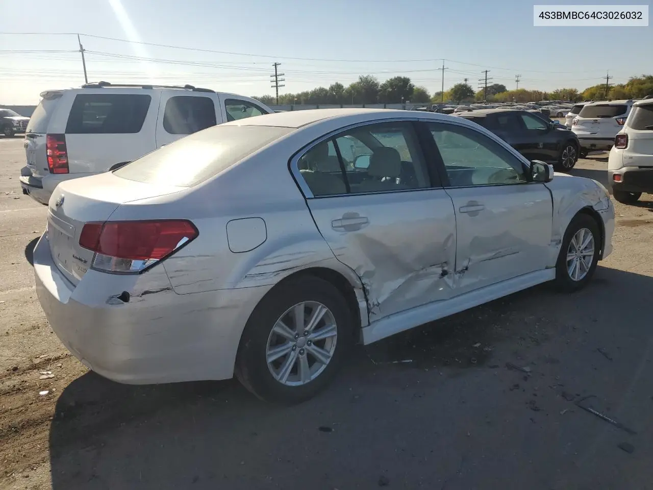 2012 Subaru Legacy 2.5I Premium VIN: 4S3BMBC64C3026032 Lot: 73591364