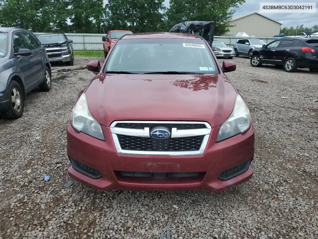 2013 Subaru Legacy 2.5I Premium VIN: 4S3BMBC63D3042191 Lot: 62648655
