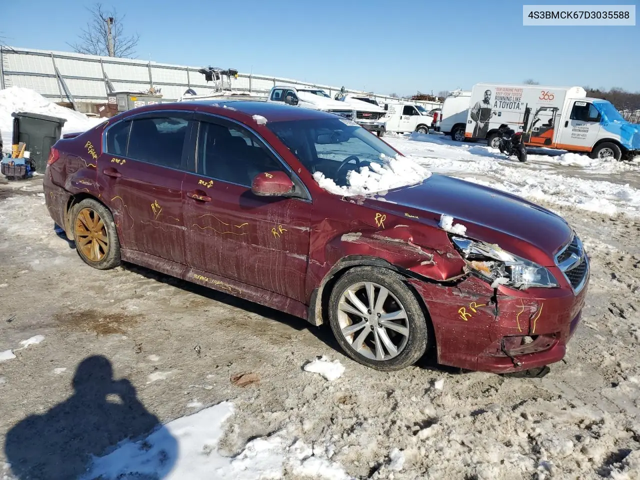 2013 Subaru Legacy 2.5I Limited VIN: 4S3BMCK67D3035588 Lot: 87929825