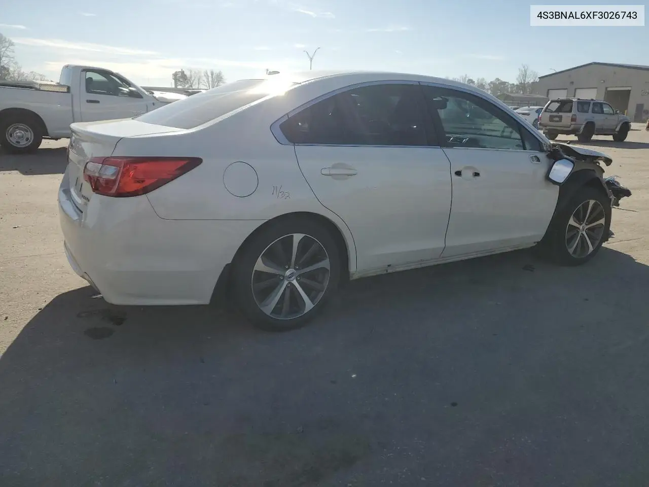2015 Subaru Legacy 2.5I Limited VIN: 4S3BNAL6XF3026743 Lot: 46511805