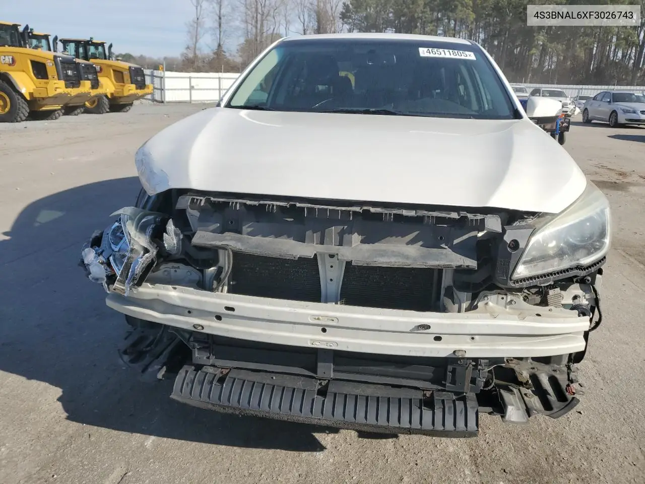 2015 Subaru Legacy 2.5I Limited VIN: 4S3BNAL6XF3026743 Lot: 46511805