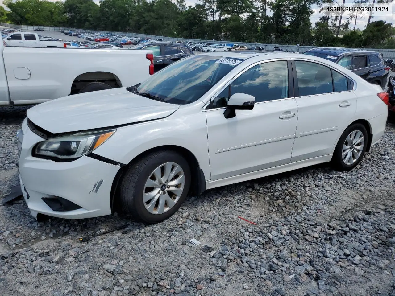 2016 Subaru Legacy 2.5I Premium VIN: 4S3BNBH62G3061924 Lot: 45290195