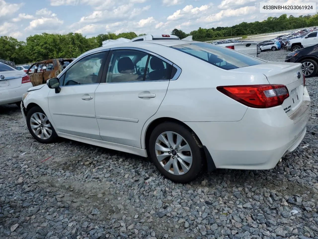 2016 Subaru Legacy 2.5I Premium VIN: 4S3BNBH62G3061924 Lot: 45290195