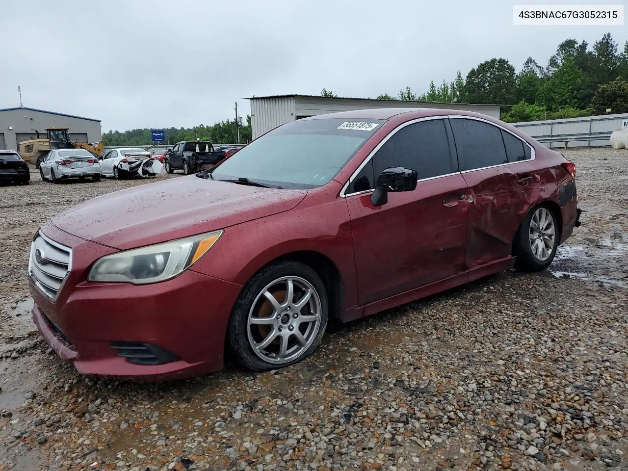 2016 Subaru Legacy 2.5I Premium VIN: 4S3BNAC67G3052315 Lot: 56551875