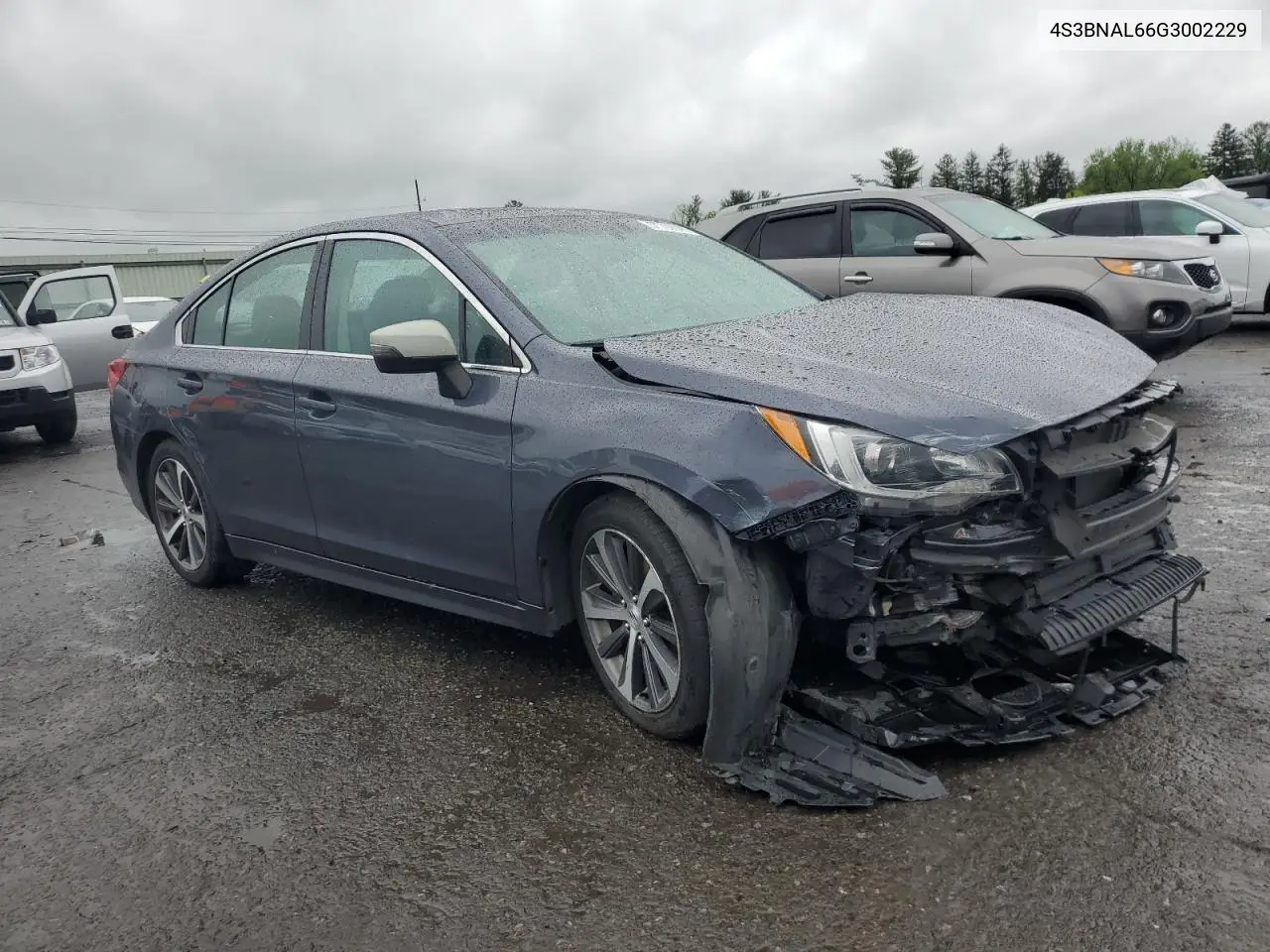 2016 Subaru Legacy 2.5I Limited VIN: 4S3BNAL66G3002229 Lot: 57109075