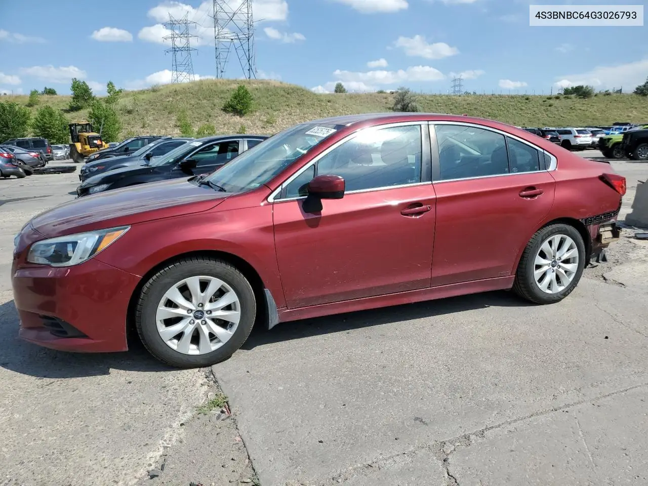 2016 Subaru Legacy 2.5I Premium VIN: 4S3BNBC64G3026793 Lot: 62525775