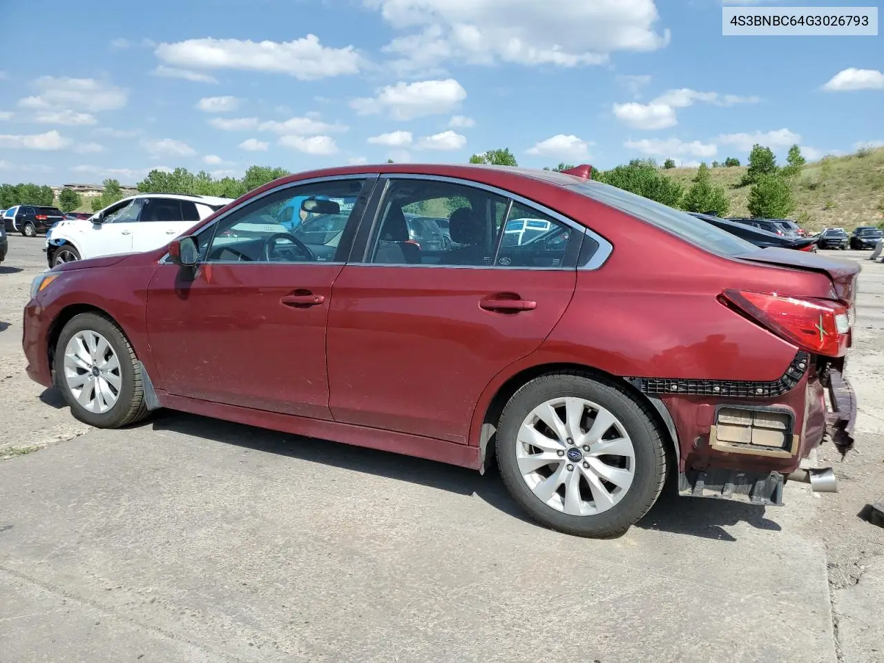 2016 Subaru Legacy 2.5I Premium VIN: 4S3BNBC64G3026793 Lot: 62525775