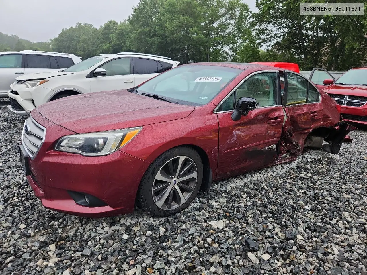 2016 Subaru Legacy 3.6R Limited VIN: 4S3BNEN61G3011571 Lot: 62853125