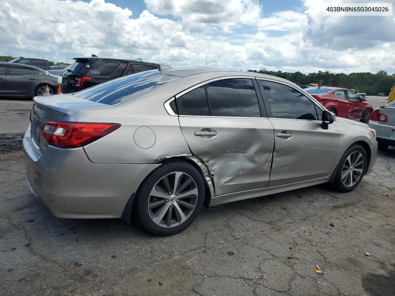 2016 Subaru Legacy 2.5I Limited VIN: 4S3BNBN65G3045026 Lot: 65208165
