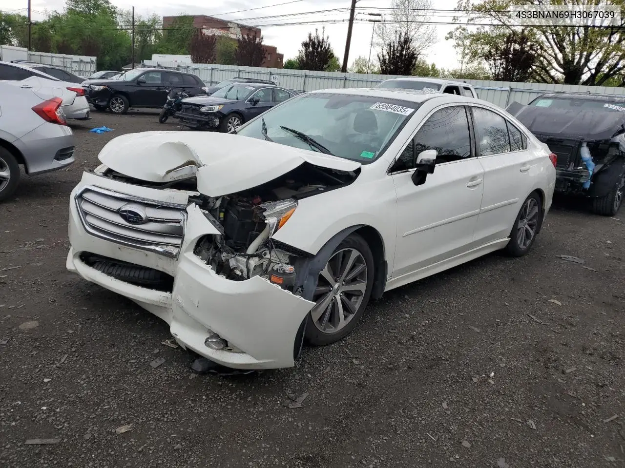 2017 Subaru Legacy 2.5I Limited VIN: 4S3BNAN69H3067039 Lot: 55984035