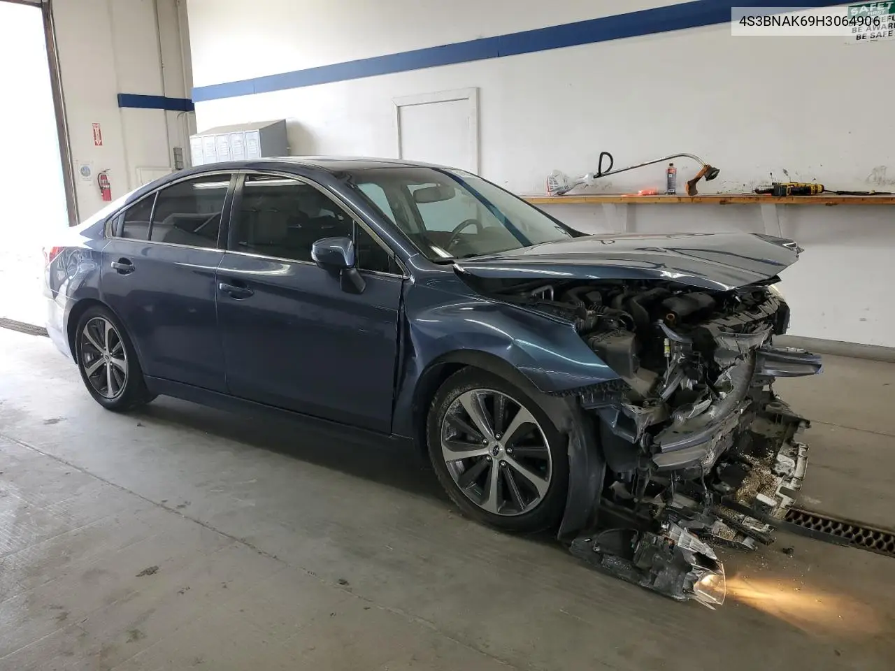 2017 Subaru Legacy 2.5I Limited VIN: 4S3BNAK69H3064906 Lot: 56992725