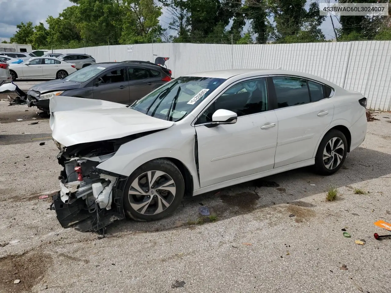 2020 Subaru Legacy Premium VIN: 4S3BWAC60L3024007 Lot: 64989215