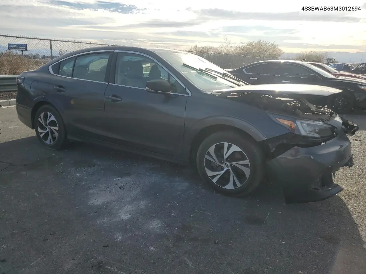 2021 Subaru Legacy VIN: 4S3BWAB63M3012694 Lot: 44636735