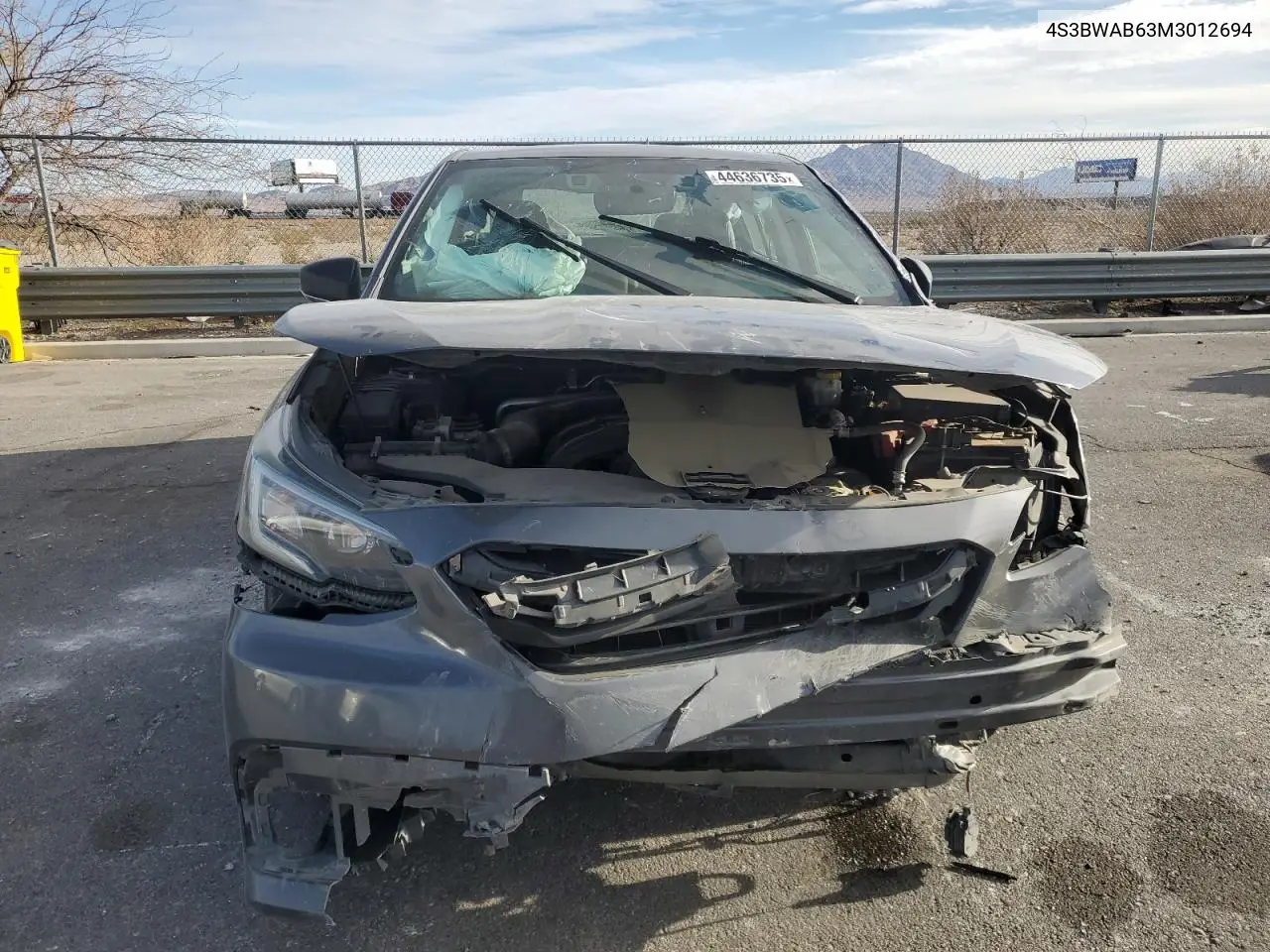 2021 Subaru Legacy VIN: 4S3BWAB63M3012694 Lot: 44636735