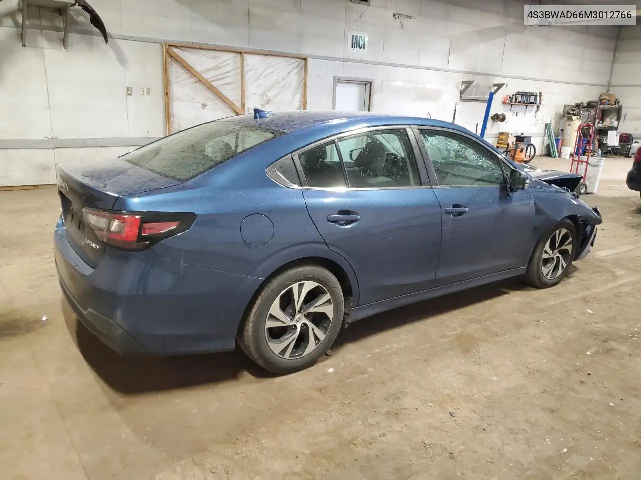 2021 Subaru Legacy Premium VIN: 4S3BWAD66M3012766 Lot: 52940995