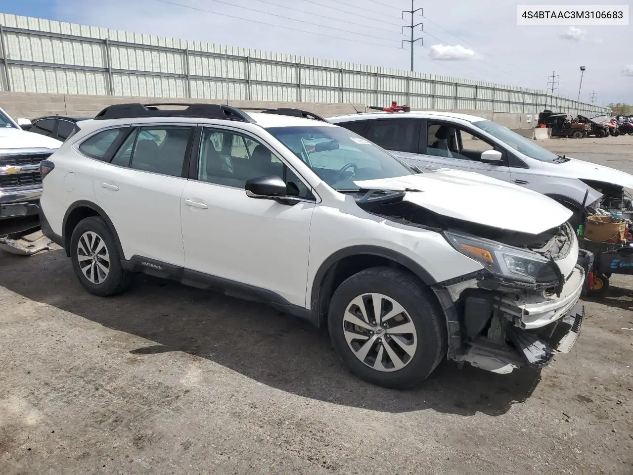 2021 Subaru Outback VIN: 4S4BTAAC3M3106683 Lot: 55268605
