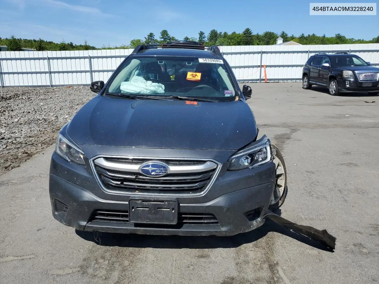 2021 Subaru Outback VIN: 4S4BTAAC9M3228240 Lot: 58339085