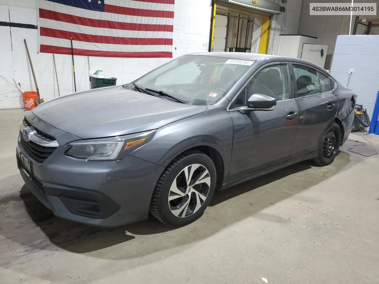 2021 Subaru Legacy VIN: 4S3BWAB66M3014195 Lot: 58786255