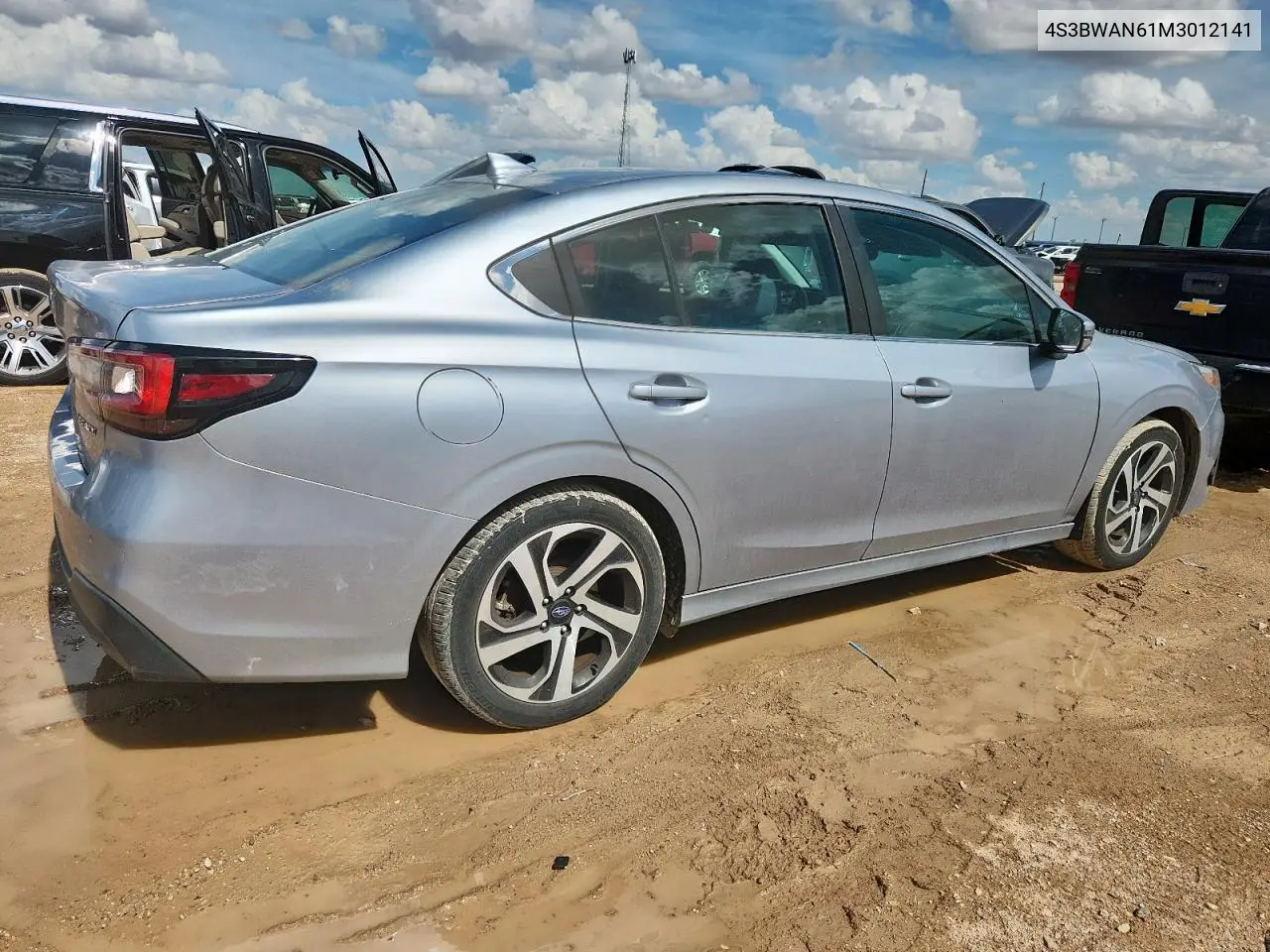 2021 Subaru Legacy Limited VIN: 4S3BWAN61M3012141 Lot: 62176215