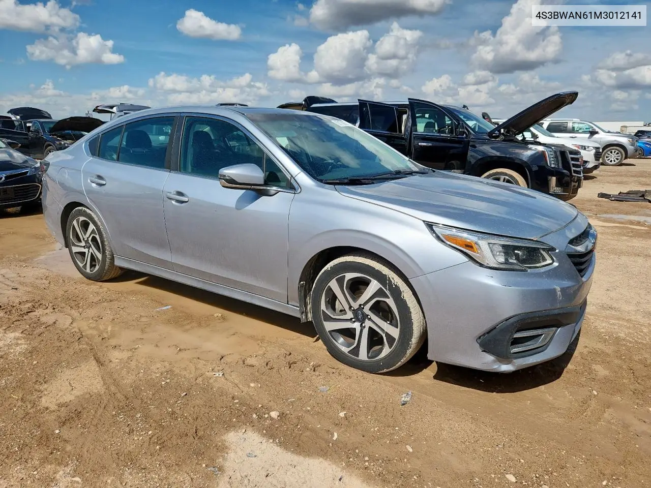 2021 Subaru Legacy Limited VIN: 4S3BWAN61M3012141 Lot: 62176215