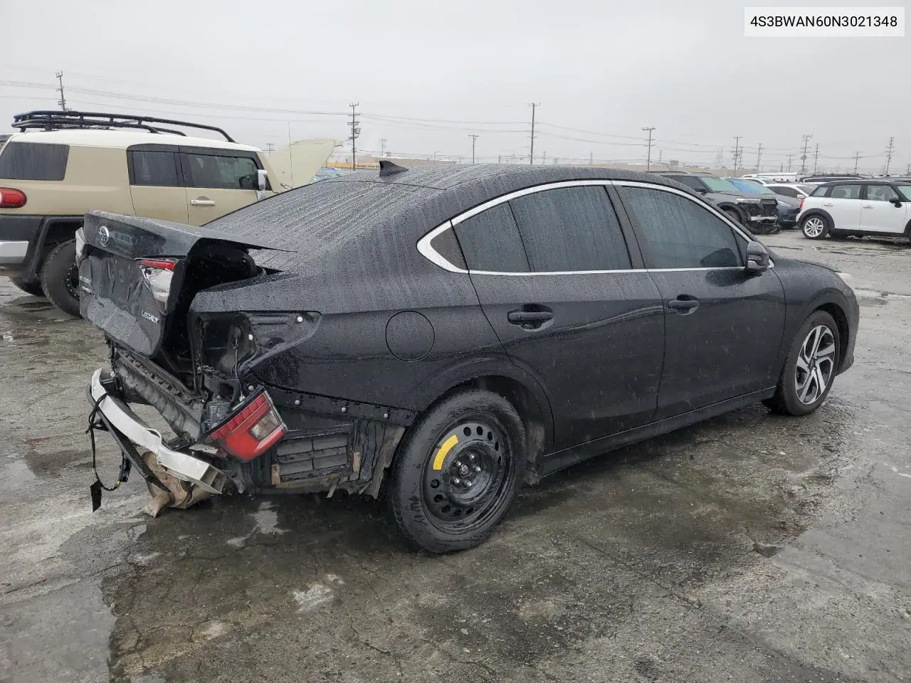 2022 Subaru Legacy Limited VIN: 4S3BWAN60N3021348 Lot: 42569315