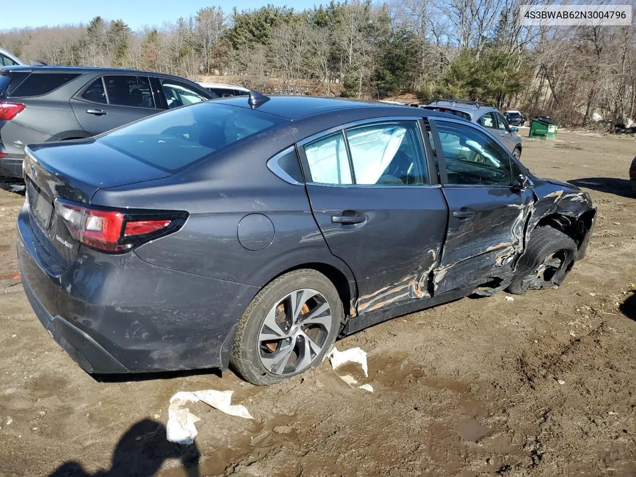2022 Subaru Legacy VIN: 4S3BWAB62N3004796 Lot: 47166675