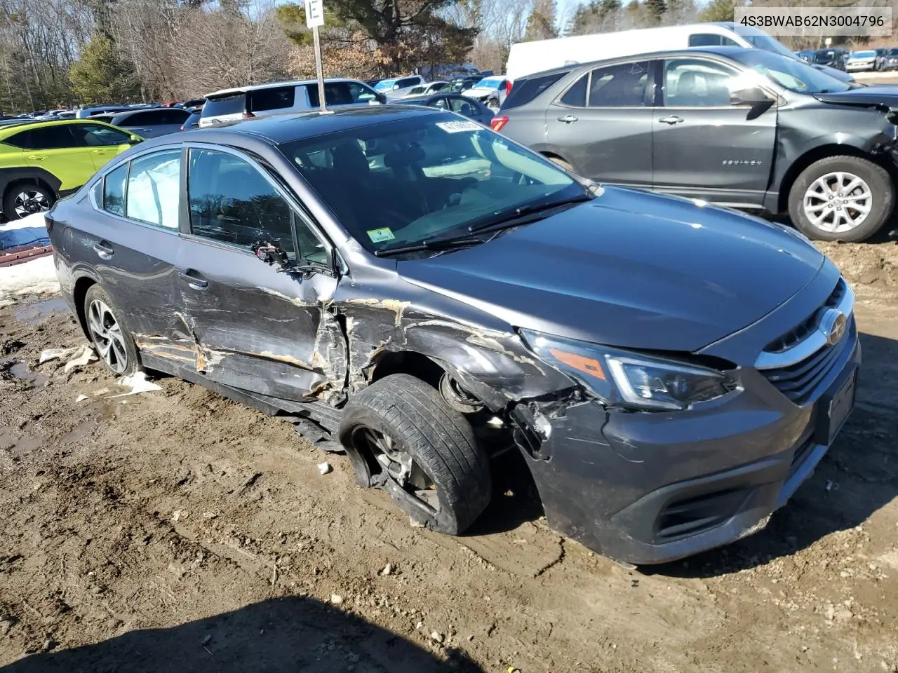 2022 Subaru Legacy VIN: 4S3BWAB62N3004796 Lot: 47166675