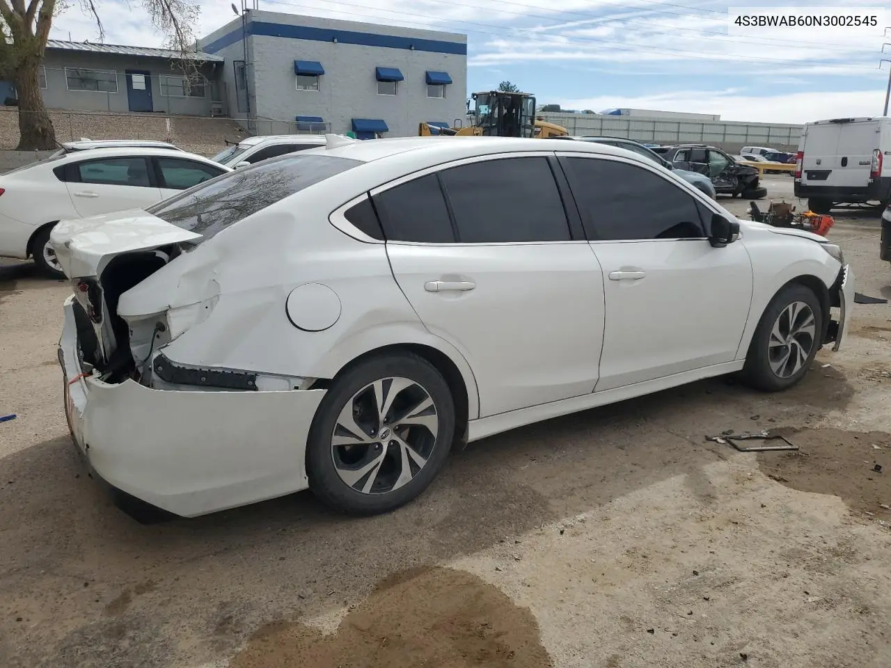 2022 Subaru Legacy VIN: 4S3BWAB60N3002545 Lot: 49141285