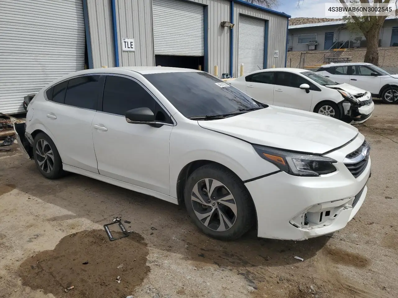 2022 Subaru Legacy VIN: 4S3BWAB60N3002545 Lot: 49141285