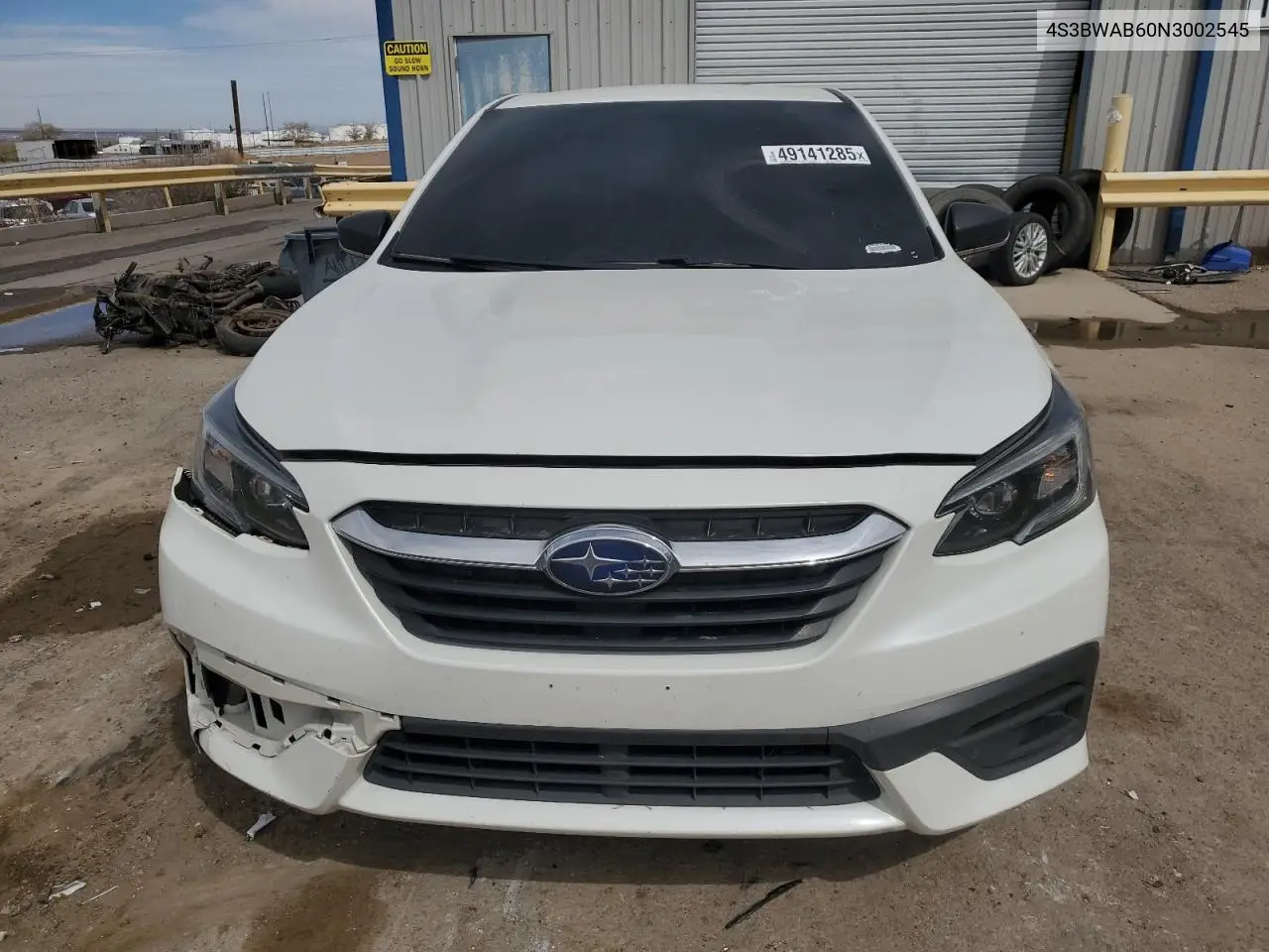 2022 Subaru Legacy VIN: 4S3BWAB60N3002545 Lot: 49141285