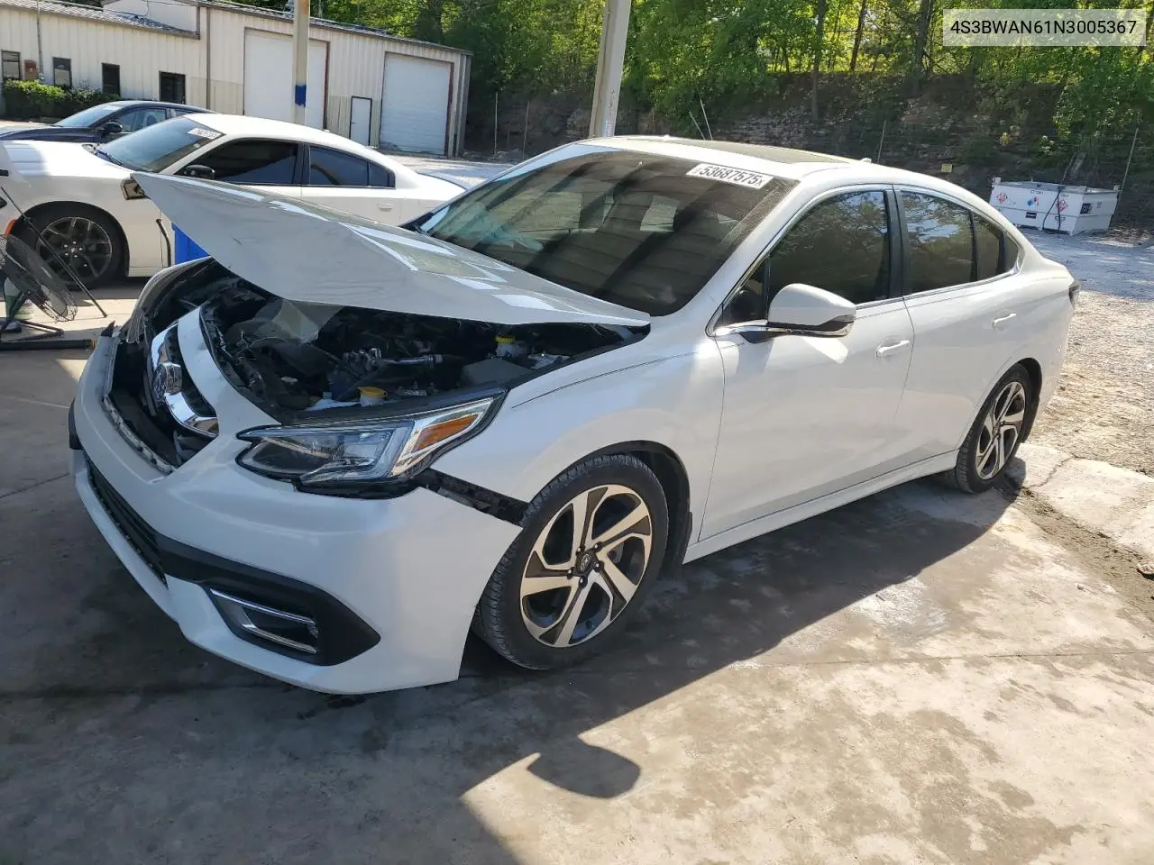 2022 Subaru Legacy Limited VIN: 4S3BWAN61N3005367 Lot: 53687575