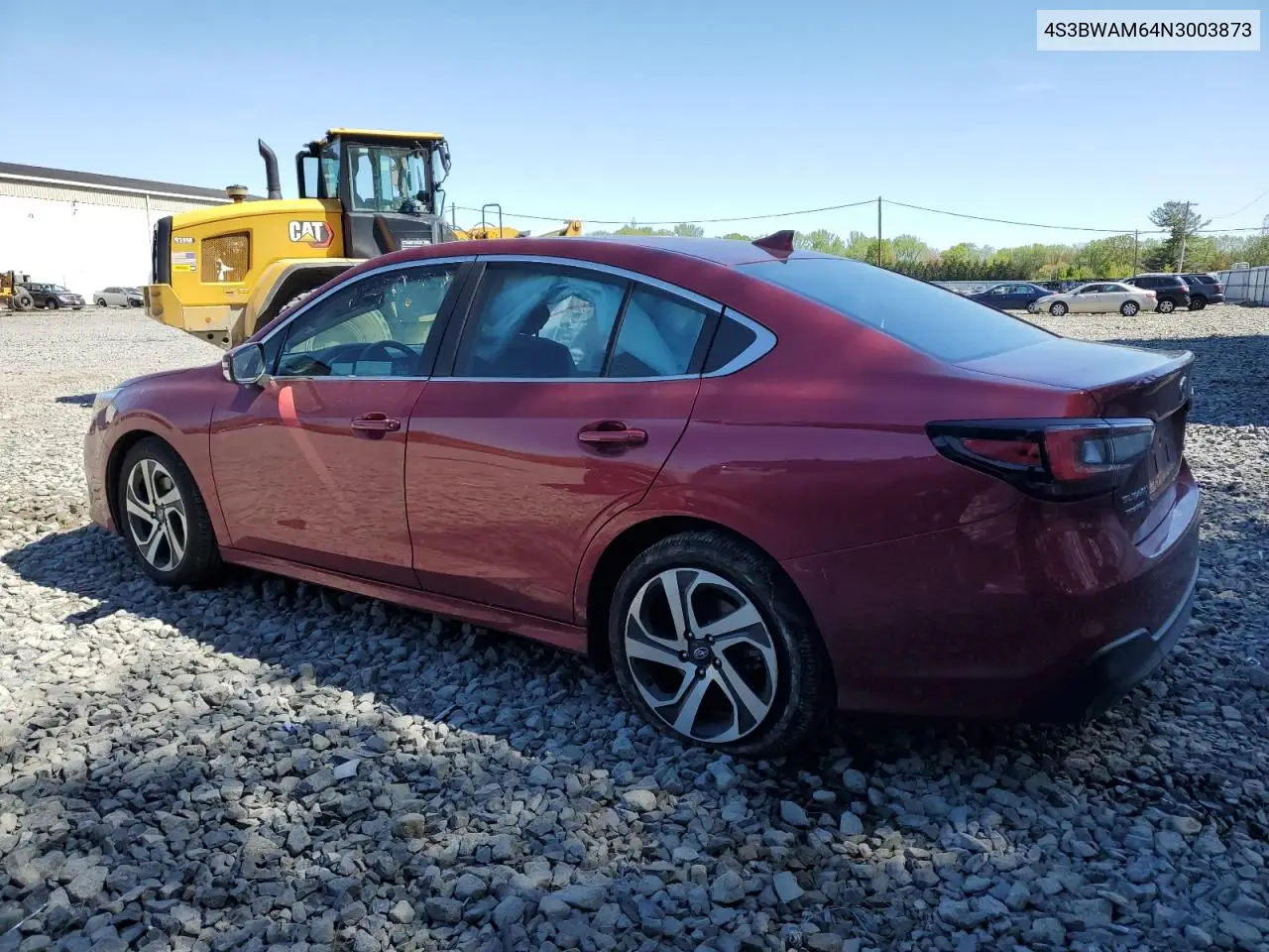 2022 Subaru Legacy Limited VIN: 4S3BWAM64N3003873 Lot: 54691795