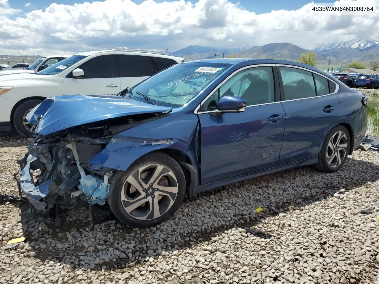 2022 Subaru Legacy Limited VIN: 4S3BWAN64N3008764 Lot: 54870545