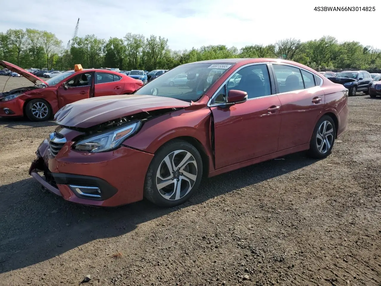 2022 Subaru Legacy Limited VIN: 4S3BWAN66N3014825 Lot: 55915565