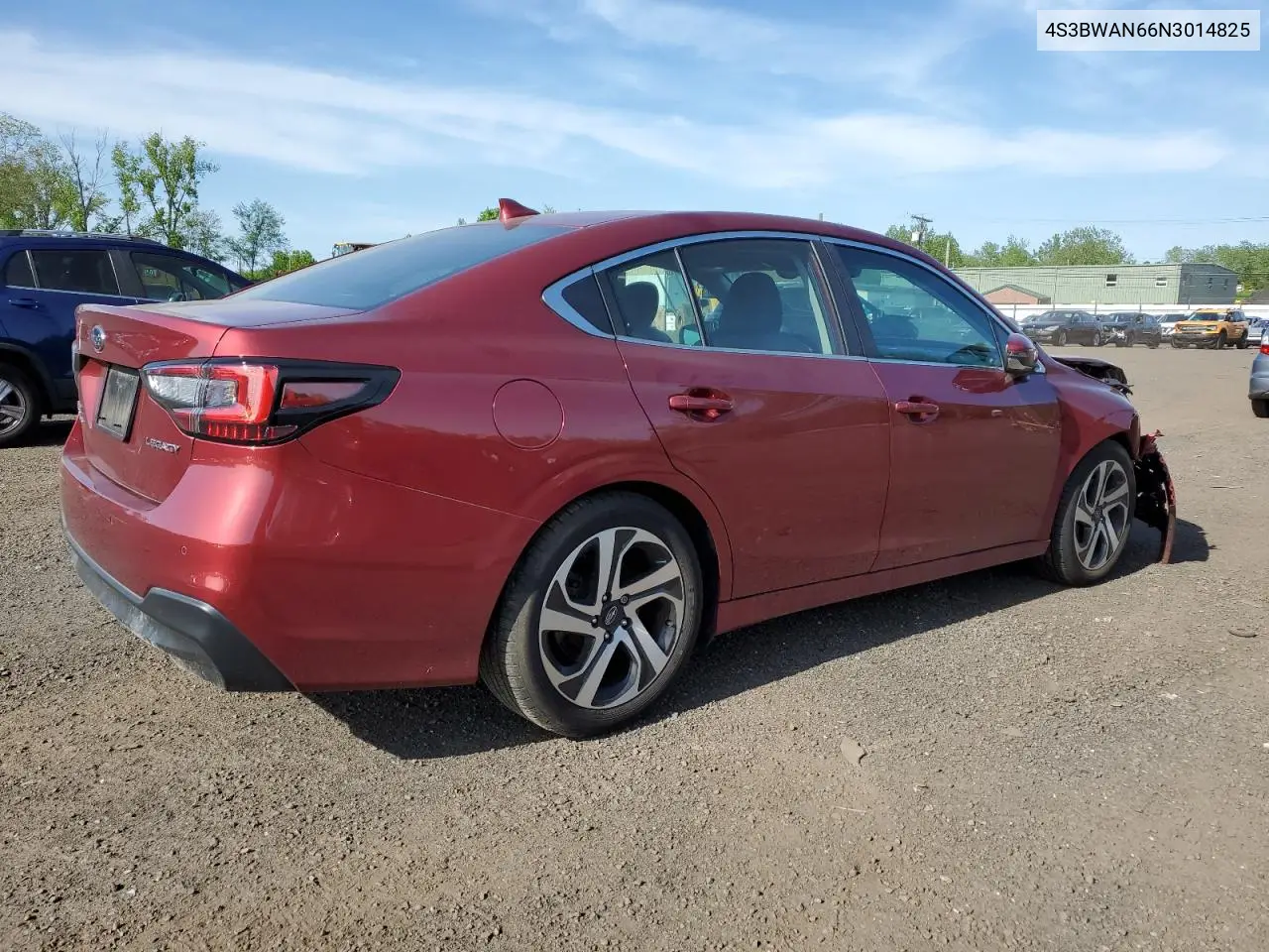 2022 Subaru Legacy Limited VIN: 4S3BWAN66N3014825 Lot: 55915565