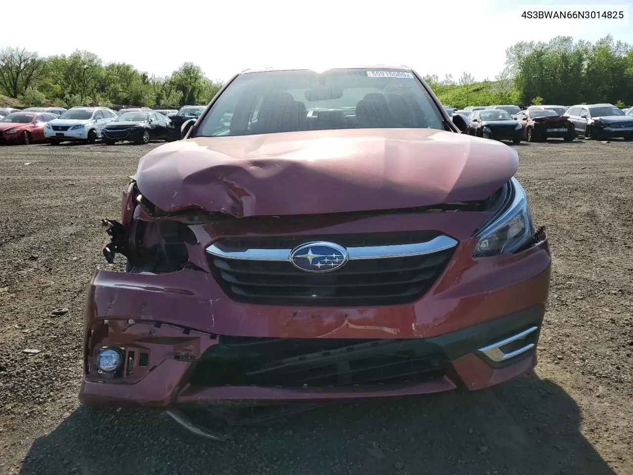 2022 Subaru Legacy Limited VIN: 4S3BWAN66N3014825 Lot: 55915565