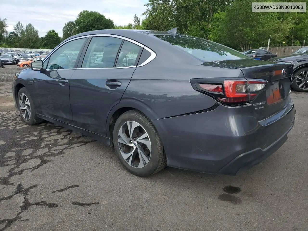 2022 Subaru Legacy Premium VIN: 4S3BWAD63N3013083 Lot: 56720055